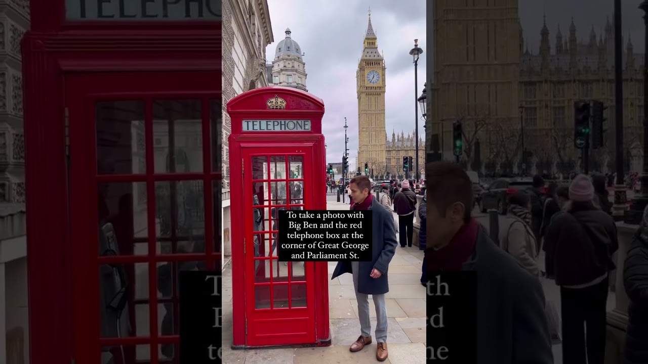 London’s Best Photo Spot with Big Ben and Red Telephone Box! 🇬🇧 