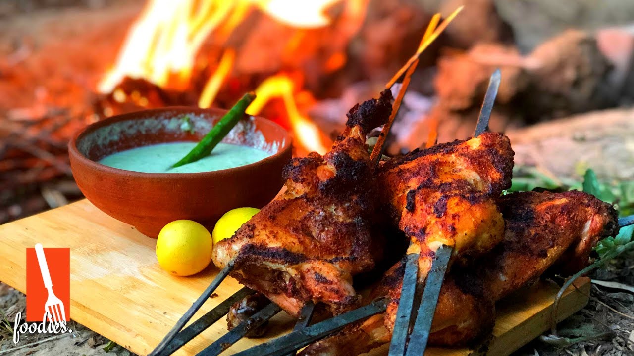 BBQ Chicken Leg Quarters In A Very Easy Way. Cooking In A Garden. Most