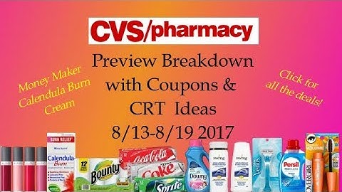 CVS Preview Breakdown w/ Coupon & CRT Ideas 8/13-8/19 2017