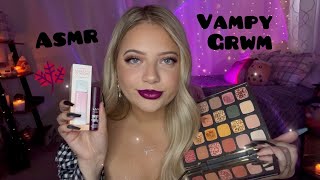 Asmr Autumn Vampy Get Ready With Me with NEW Products?? Whispering, Tapping, Scratching