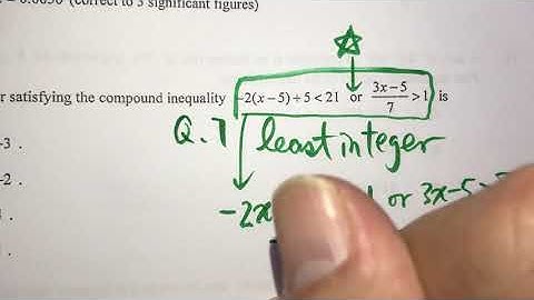 2019 DSE MC Q.7 中五課堂節錄 11-4-2019 MC Lin HK Math 數學3分鐘 複合不等式陰濕題 Compound inequality (Or) 數線測試法