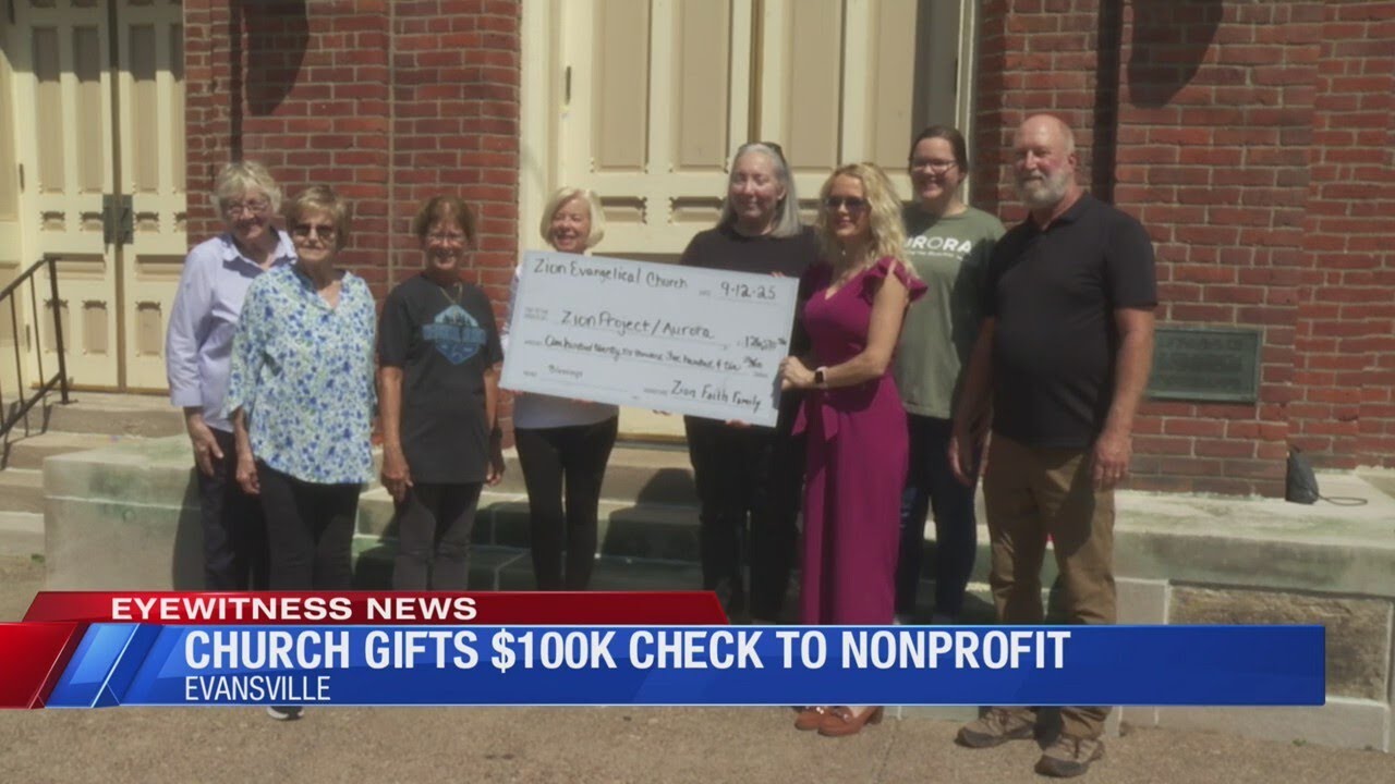 Evansville church gifts $100k to nonprofit