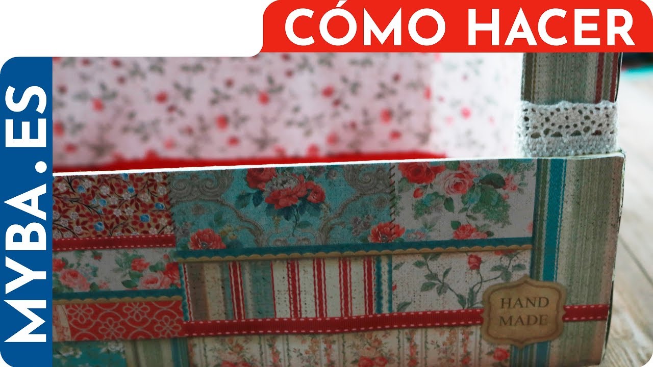 Cómo forrar cajas de fresas con papel. |Cajas de fresas con papel de scrap. | Reciclado caja fresas.