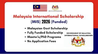 MIS Scholarship Malaysia 2026/27 | Fully Funded | No IELTS | No Application Fee | Complete Guide