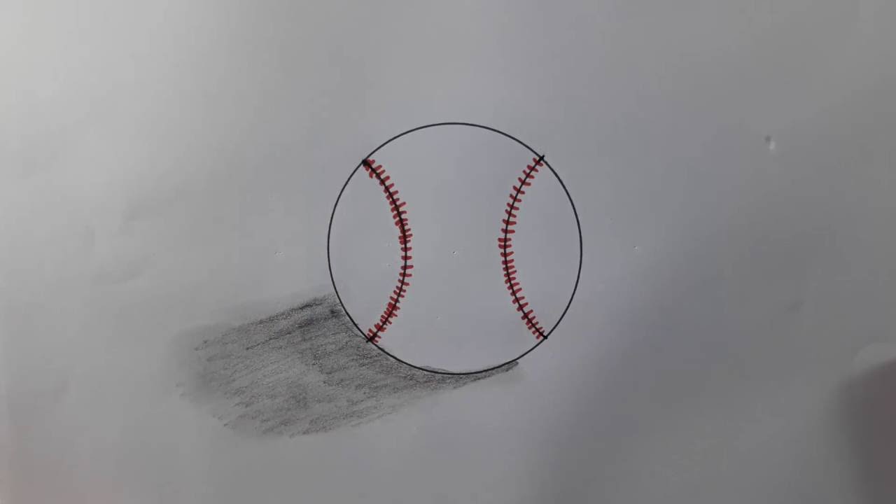 How to Draw a Baseball - Step By Step - YouTube