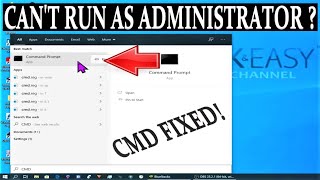 HOW TO FIX COMMAND PROMPT (CMD) CAN'T RUN AS ADMINISTRATOR ?