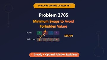 LeetCode Weekly Contest 481 | 3785. Minimum Swaps to Avoid Forbidden Values | Optimal Solution