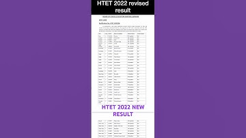 Htet 2022 revised result|Htet 2022 new result #htet
