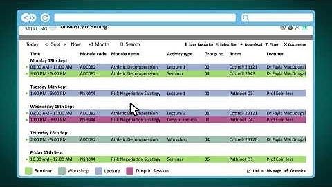 How to access and view your timetable