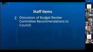 Budget Review Committee Meeting May 19, 2021