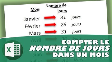 COMMENT CALCULER LE NOMBRE DE JOURS D’UN MOIS SUR EXCEL