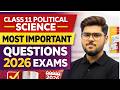 CLASS 11 POLITICAL SCIENCE Most important questions answer 2026  exam English medium