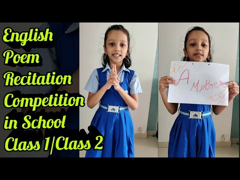 English Poem For Kids Class 1 Class 2 English Recitation Poem Competition In School Class 1 Class 2 Youtube
