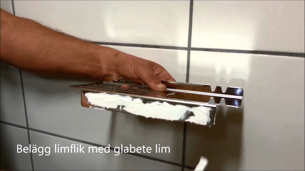 Rak hylla för limmontage – design4bath