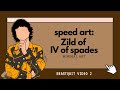 Speed art zild of iv of spades  minimal art