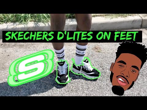 skechers d lite on feet