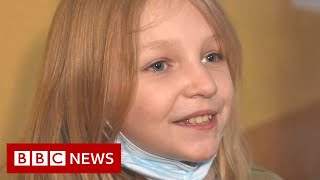 Ukrainian refugee makes new best friend at school in Poland  BBC News