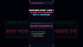Why Hackers Love Default Remote Desktop Port 3389 #Shorts
