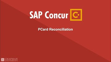 Concur - PCard Reconciliation