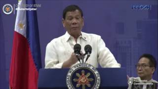WATCH: Duterte meets OFWs in Qatar