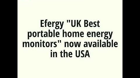 Efergy power monitors. know your usage and save $