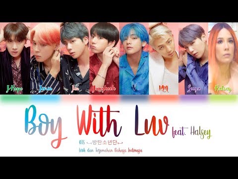 Lirik Dan Terjemahan BTS - (Boy With Luv) Feat. Halsey Lyrics Color Coded (Han/Rom/Indo)