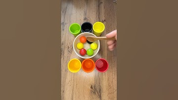 Color sorting ASMR #satisfying #asmr #colorsorting #colormixingmagic