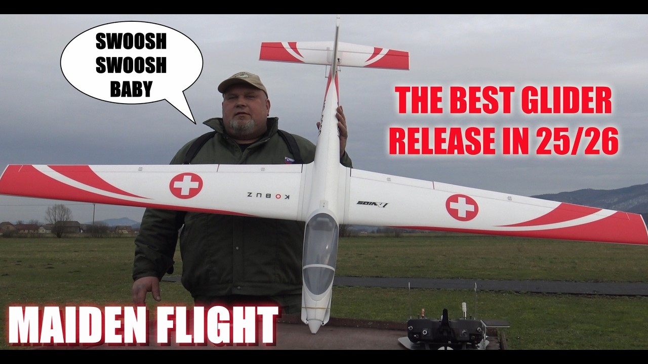 Avios Kobuz 2200mm Sports-Scale Aerobatic RC Glider plane 4S power PNF EPO MAIDEN FLIGHT