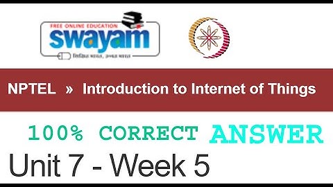 Introduction to  Internet of Things #IOT #NPTEL #Week 5 #QUIZ #Assignment  Solutions
