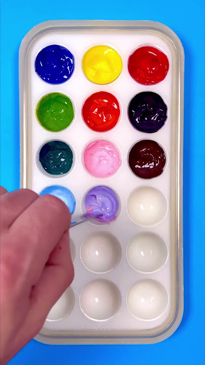 Color recipes from just red, blue, yellow #colormixing #paintmixing #colors #colortheory