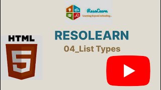 ResoLearn: List Types in HTML04