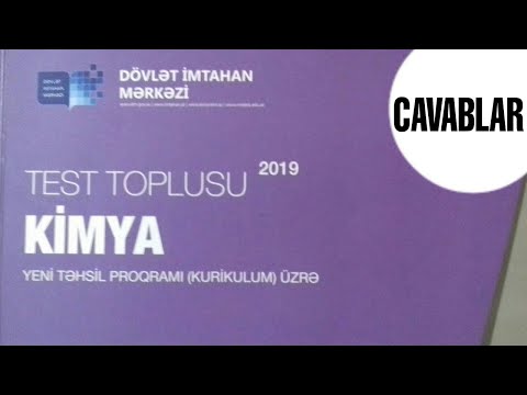 KİMYA YENİ TEST TOPLUSU CAVABLARI (1-Cİ HİSSE) | FULL HD