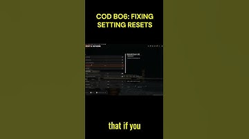 Stop Your BO6 Settings of Getting Reset