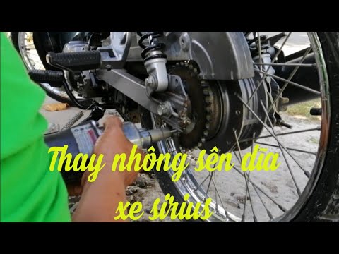 Video Thay sên nhông dĩa xe yamaha sirius nhật tổng giá 430k... - youtube