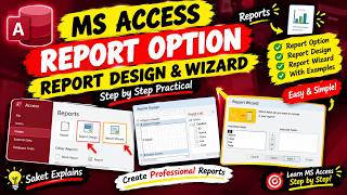 MS Access LIVE Class 🔥 | Report Design & Report Wizard Explained | DCA/PGDCA News
