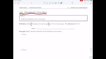 Linear Algebra 2 - 1.5.2 - Dimension of a Vector Space (Video 1)