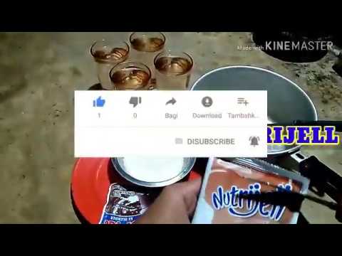 TUTORIAL CARA MEMBUAT  PUDING DARI  BAHAN POP  ICE  NUTRIJELL 