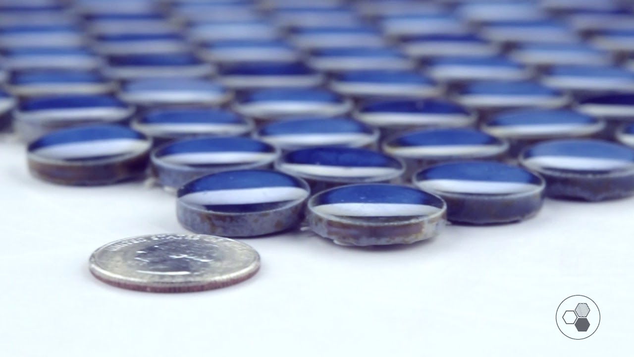 SomerTile | Hudson Penny Round Glossy Sapphire