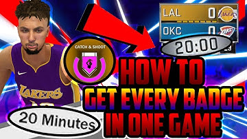 How To Get EVERY Badge In ONE GAME In NBA 2K18 !!! Fastest & Easiest Way To Get Badges