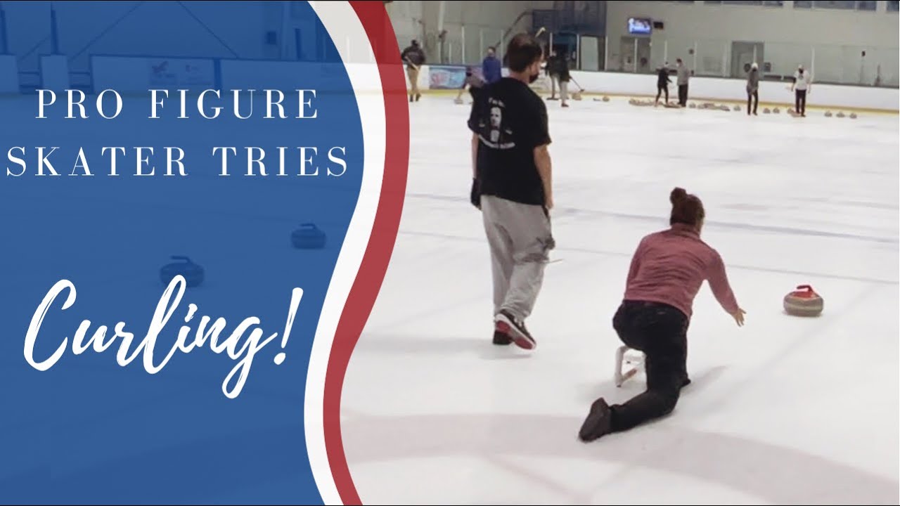 Pro Figure Skater Tries Curling! - Curling Basics Explained
