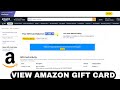 How To See Amazon Gift Card Balance