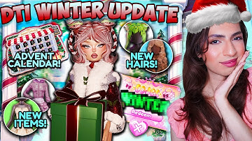 *HUGE WINTER UPDATE* in Dress to Impress!! (NEW ITEMS! NEW CODES! ADVENT CALENDAR! SAVED HAIRS!)