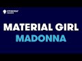 Material Girl in the style of Madonna karaoke video with lyrics no lead vocal