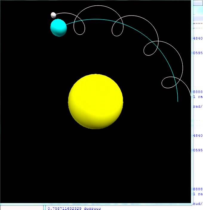 Earth and Moon orbiting around the Sun (Python) - YouTube