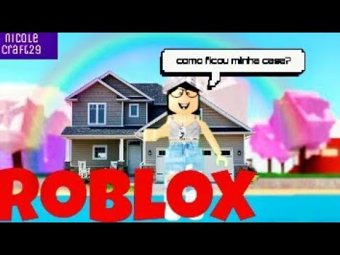 Roblox Como Ficou A Minha Casa Work At A Pizza Place Youtube - work at a pizza place roblox casas