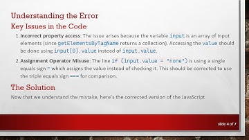 How to Properly Check an Input Value in JavaScript: Fixing Common Mistakes
