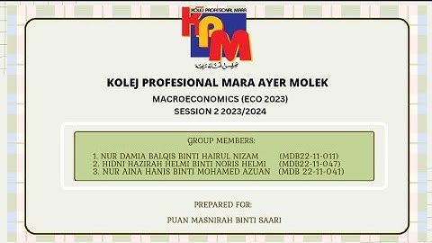 MACROECONOMICS (ECO 2023) VIDEO PRESENTATION ASSIGNMENT -DBS 3D