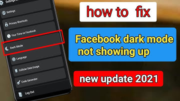 Facebook dark mode.how to fix Facebook dark  mode not showing up problem.Dark Mode on Facebook