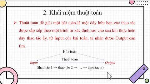 Các tính chất của thuật toán tin học 10