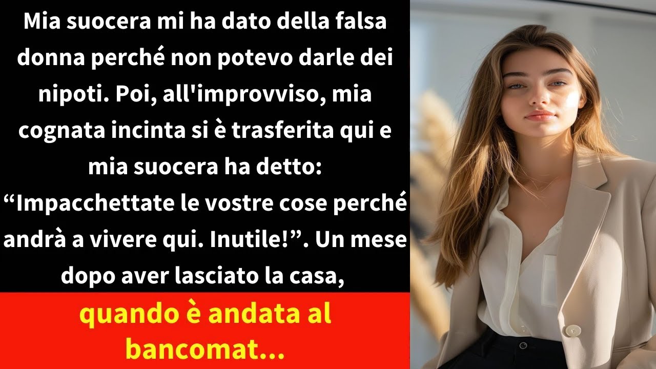 Mia suocera mi ha dato della falsa donna perché non potevo darle dei nipoti. Poi, all'improvviso,